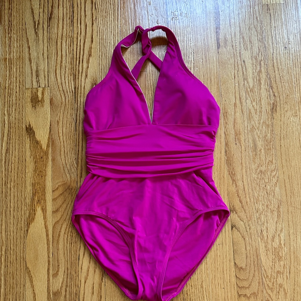 NWOT Polo by Ralph Lauren Magenta One Piece Swimsuit